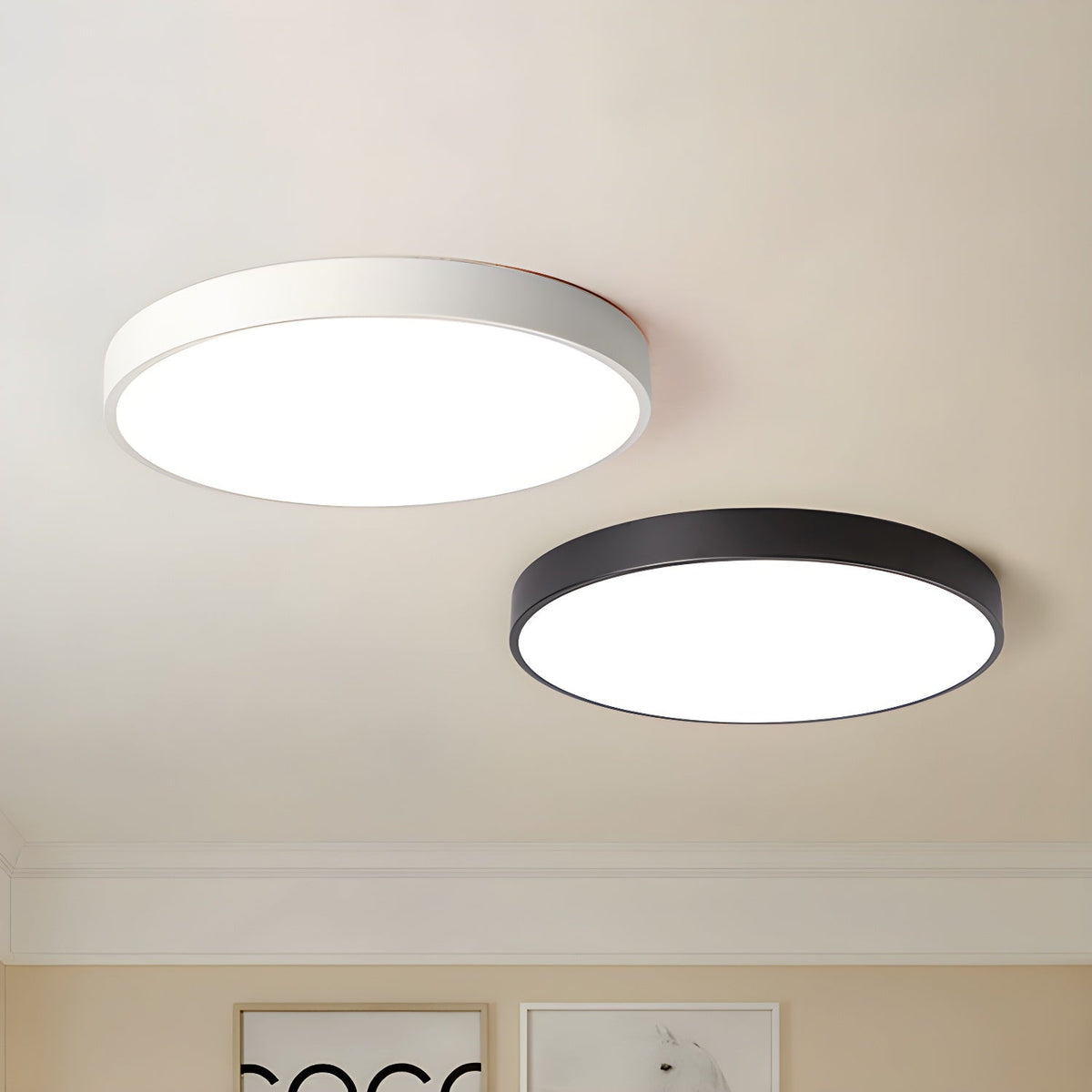 Izoriel nowoczesna minimalistyczna lampa sufitowa o okrągłym, smukłym kształcie