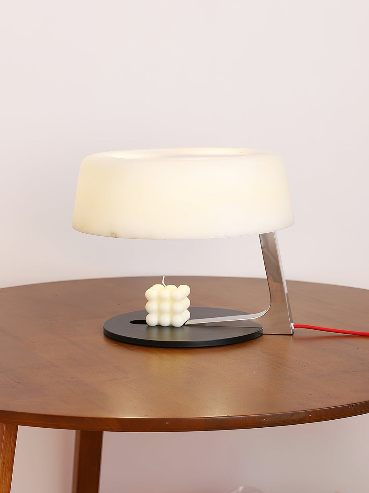 Nysolora kopuła lampa stołowa alabaster