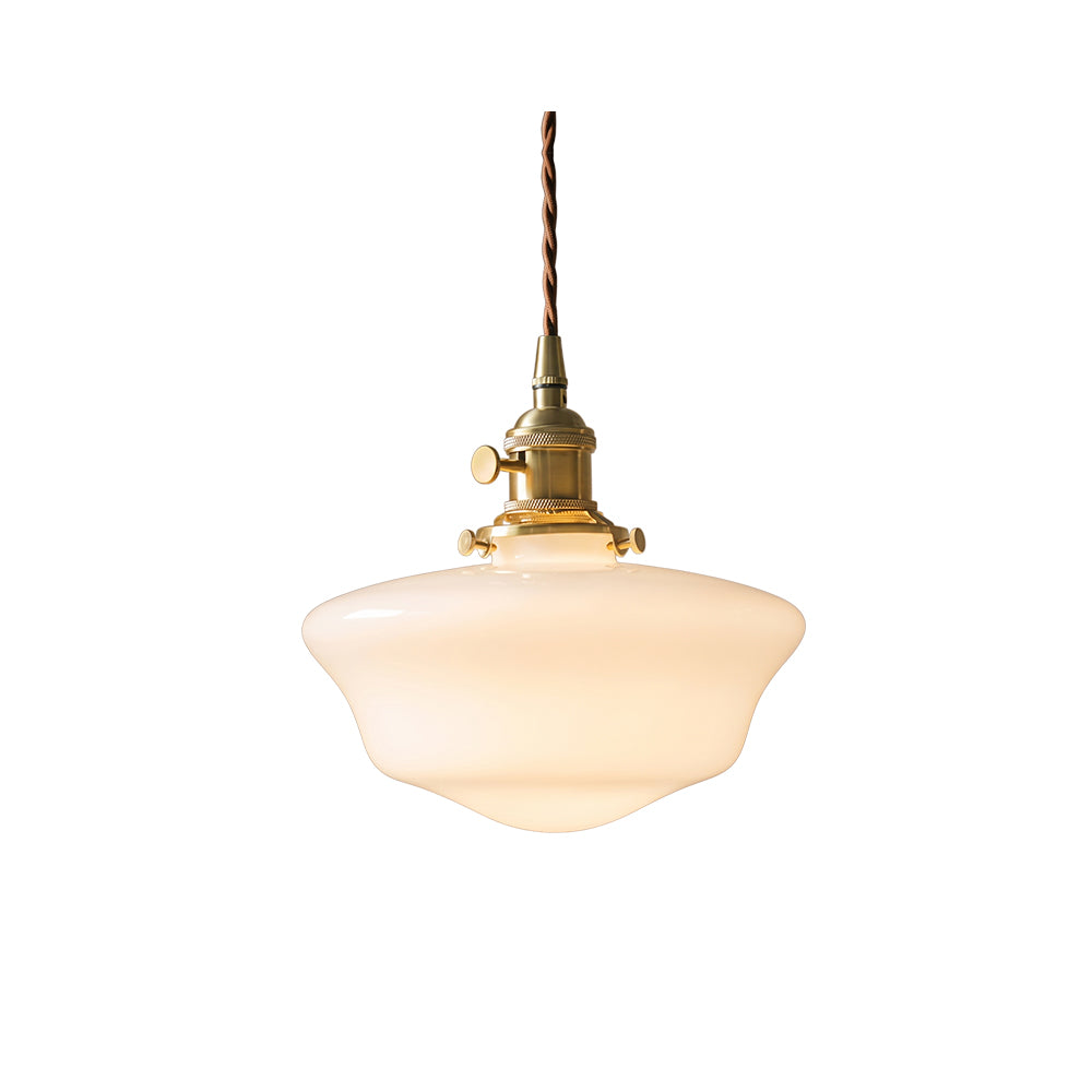 Lampa wisząca Droplet z miedzi i szkła mlecznego