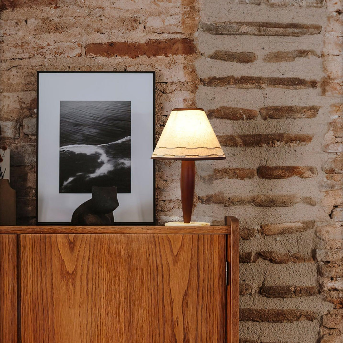 Taylor Vintage lampa stołowa z płótna