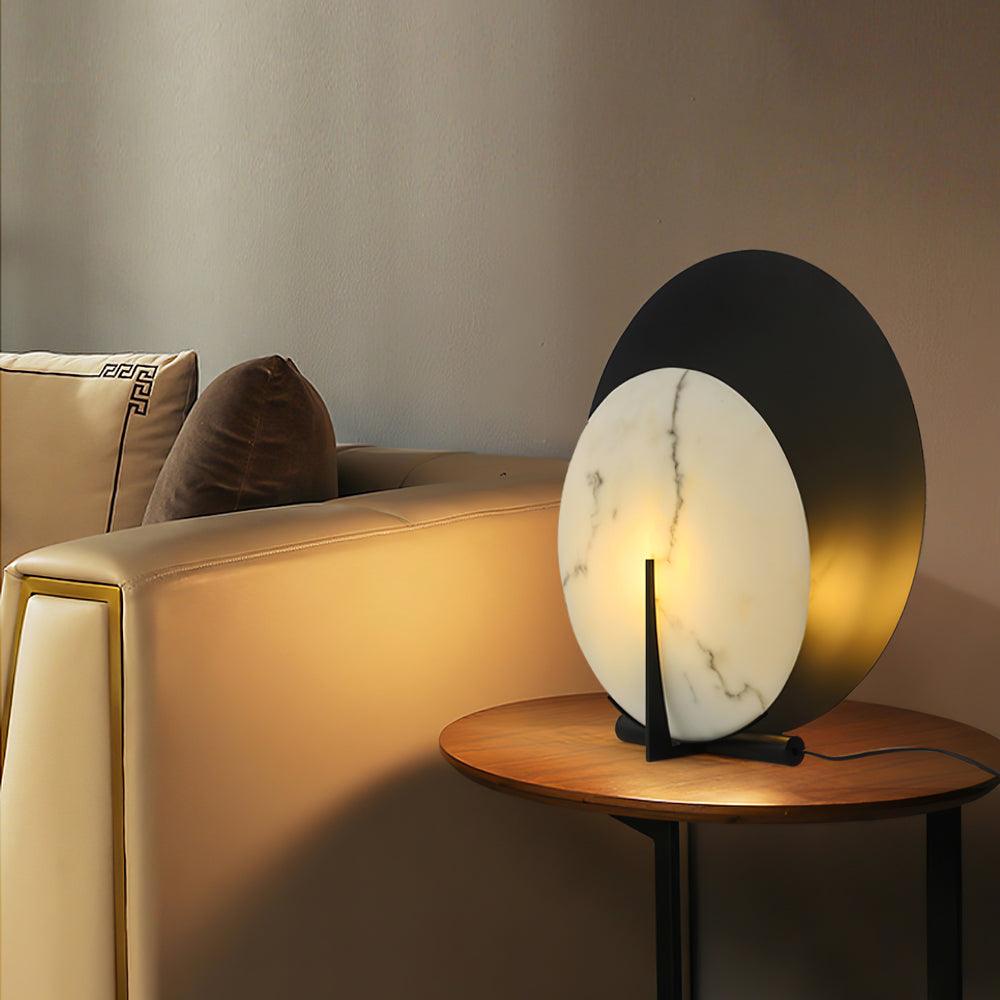 Astix półksiężycowa lampa stołowa z alabastrem