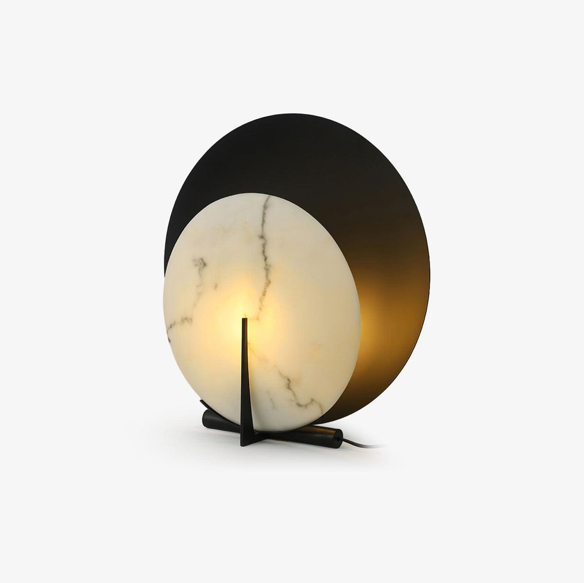 Astix półksiężycowa lampa stołowa z alabastrem