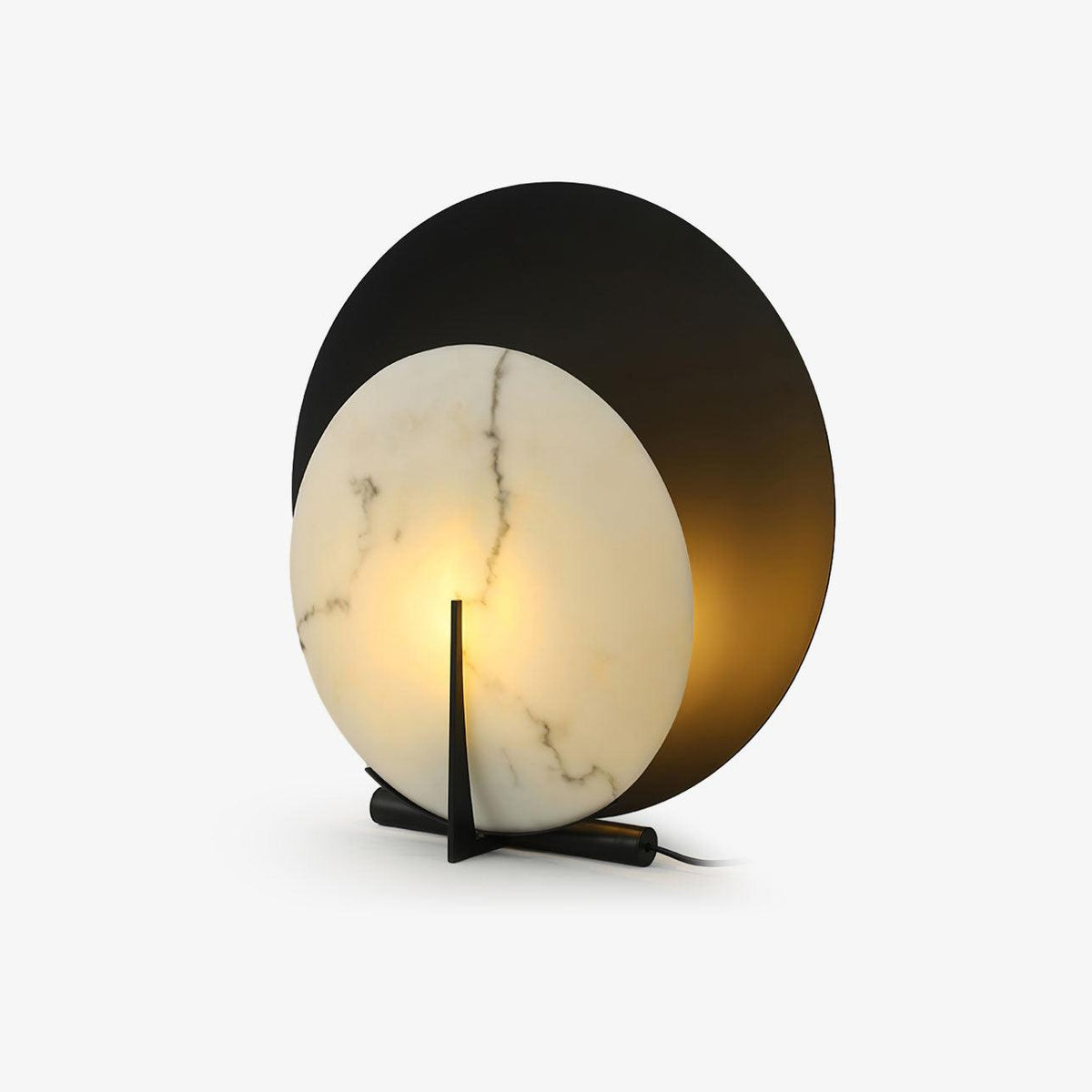 Astix półksiężycowa lampa stołowa z alabastrem