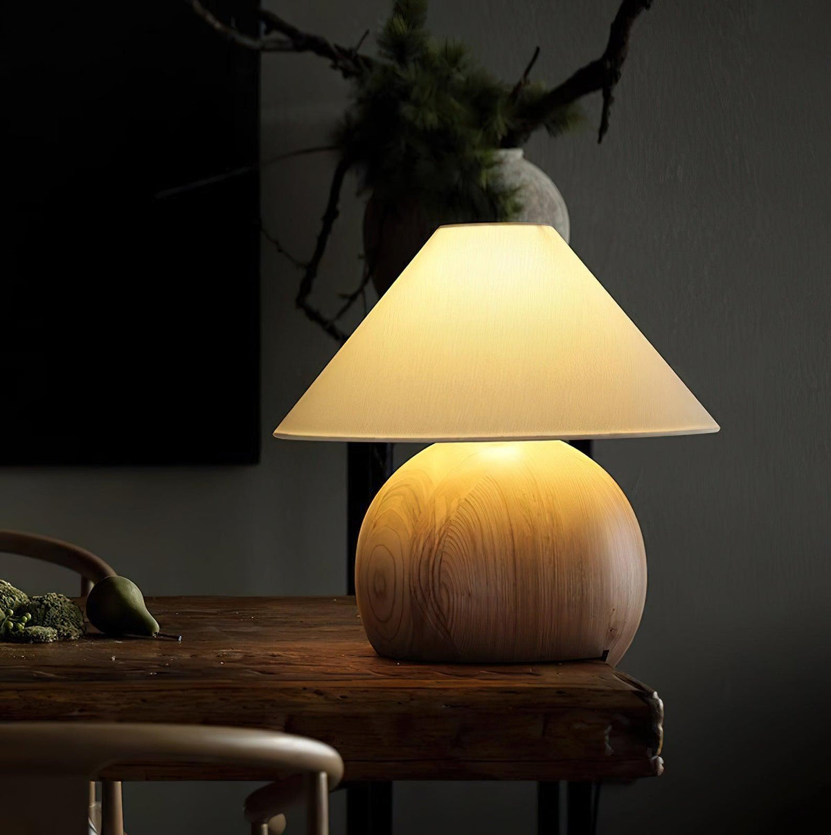 Halise drewniana lampa stołowa organiczna