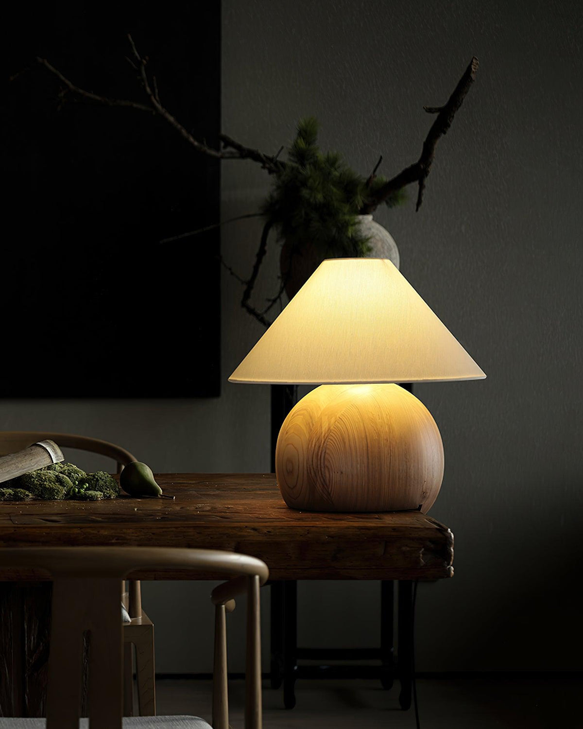Halise drewniana lampa stołowa organiczna