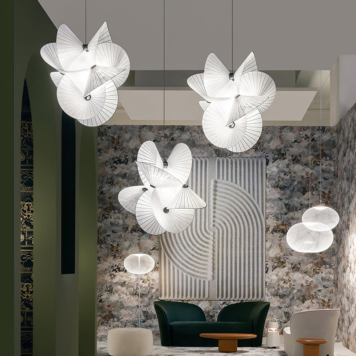 Solarare artystyczna lampa wisząca z płótna