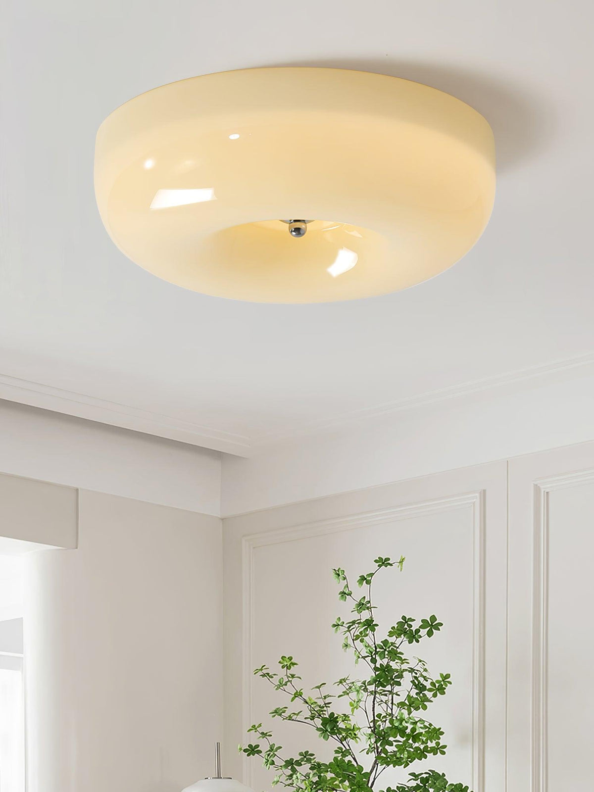 Velisiel żyrandol Cream Pudding ze szkła dmuchanego