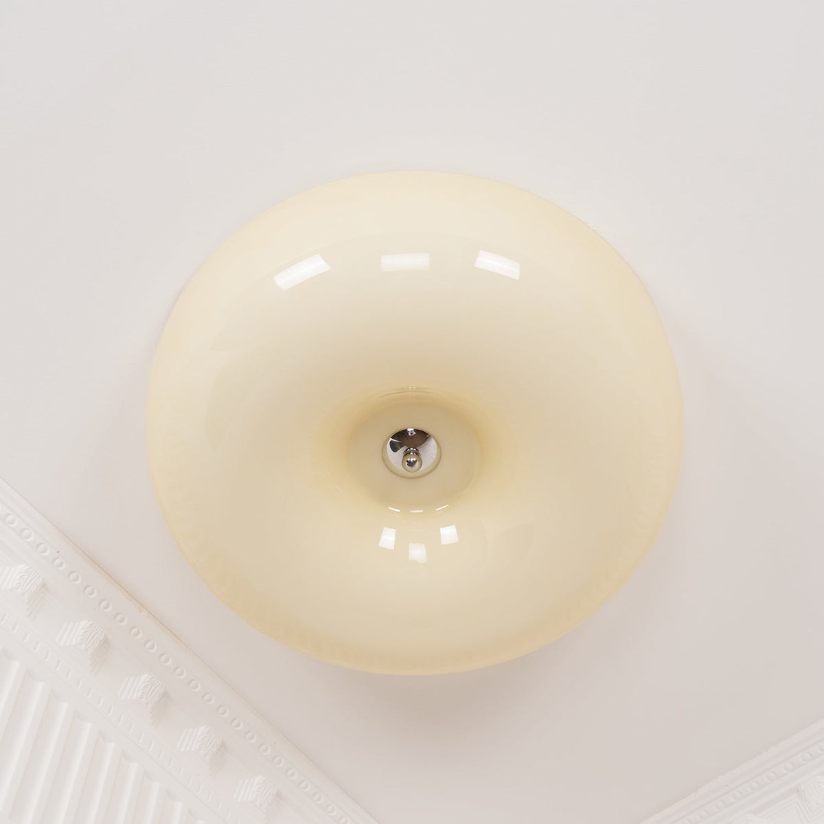 Velisiel żyrandol Cream Pudding ze szkła dmuchanego