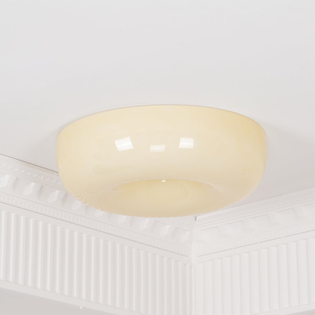 Velisiel żyrandol Cream Pudding ze szkła dmuchanego