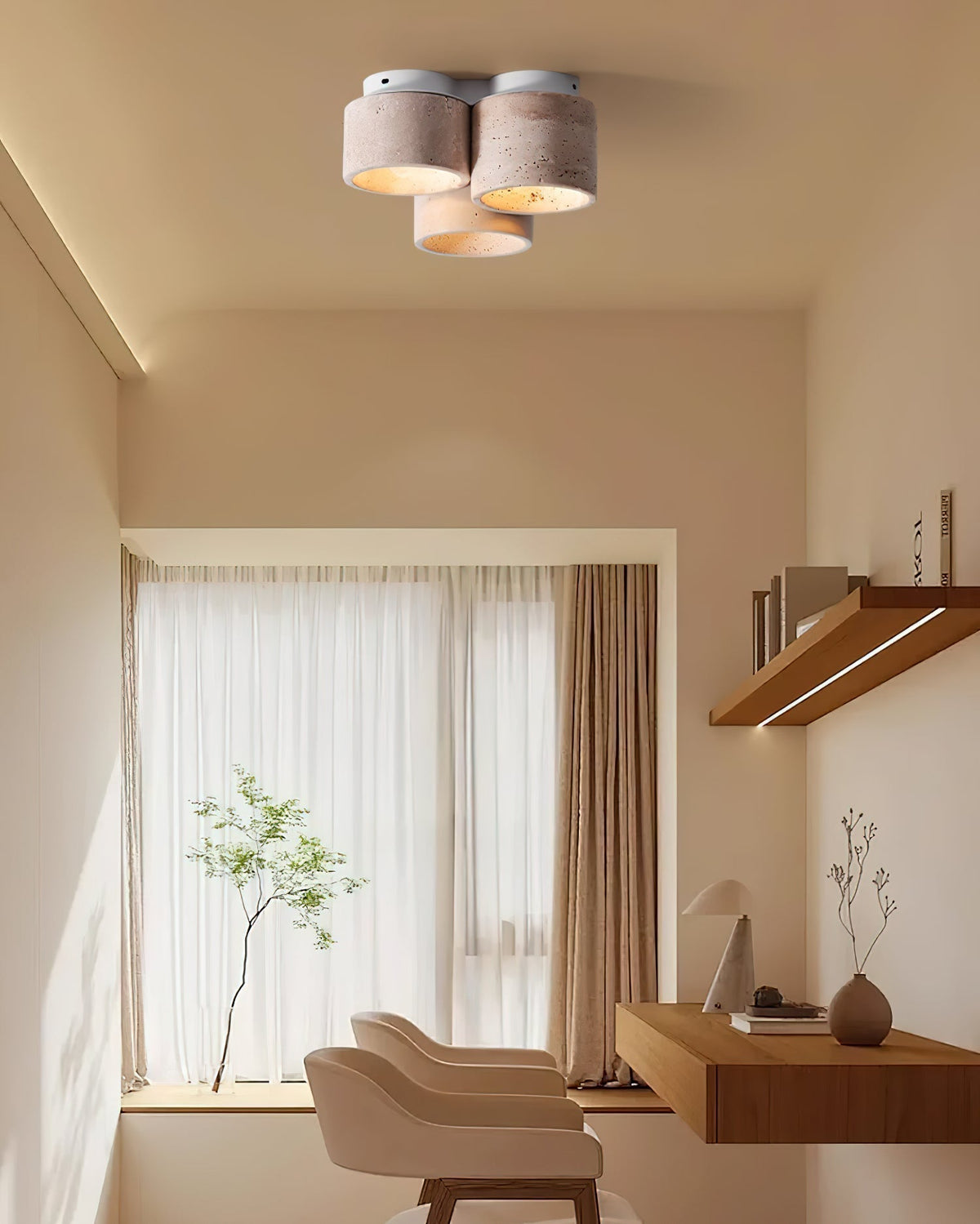 Lampa sufitowa Ritta 3 głowica Travertyn