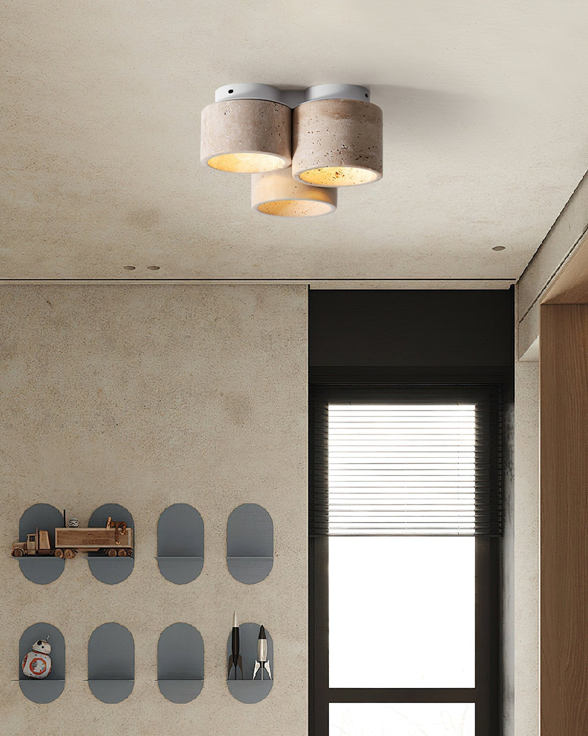 Lampa sufitowa Ritta 3 głowica Travertyn