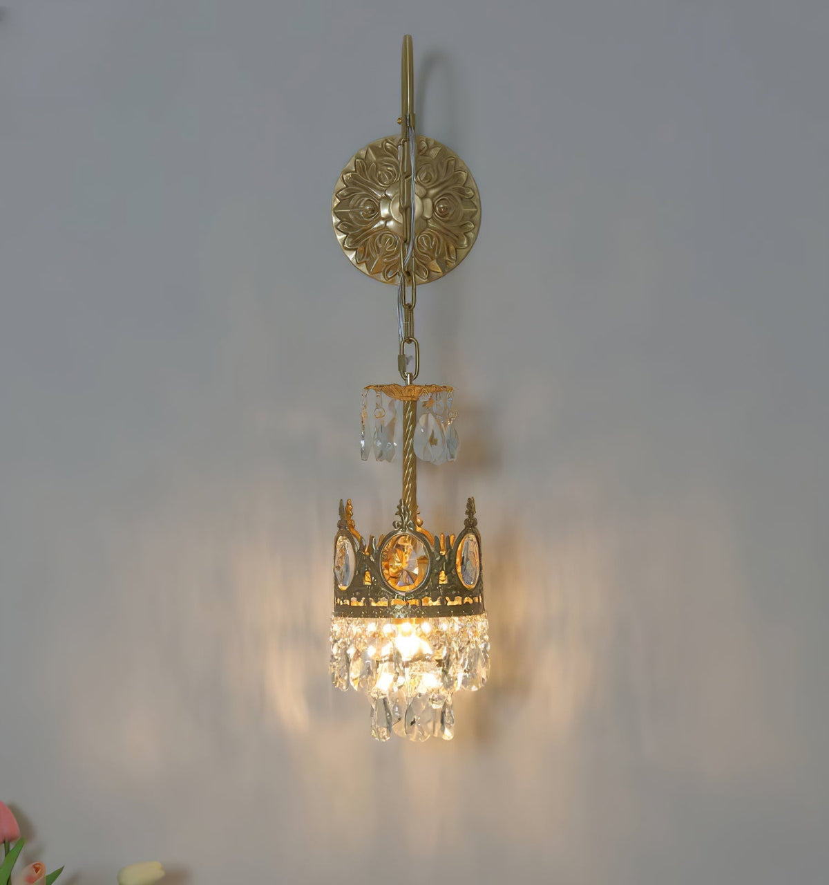Kryształowy kinkiet Crown