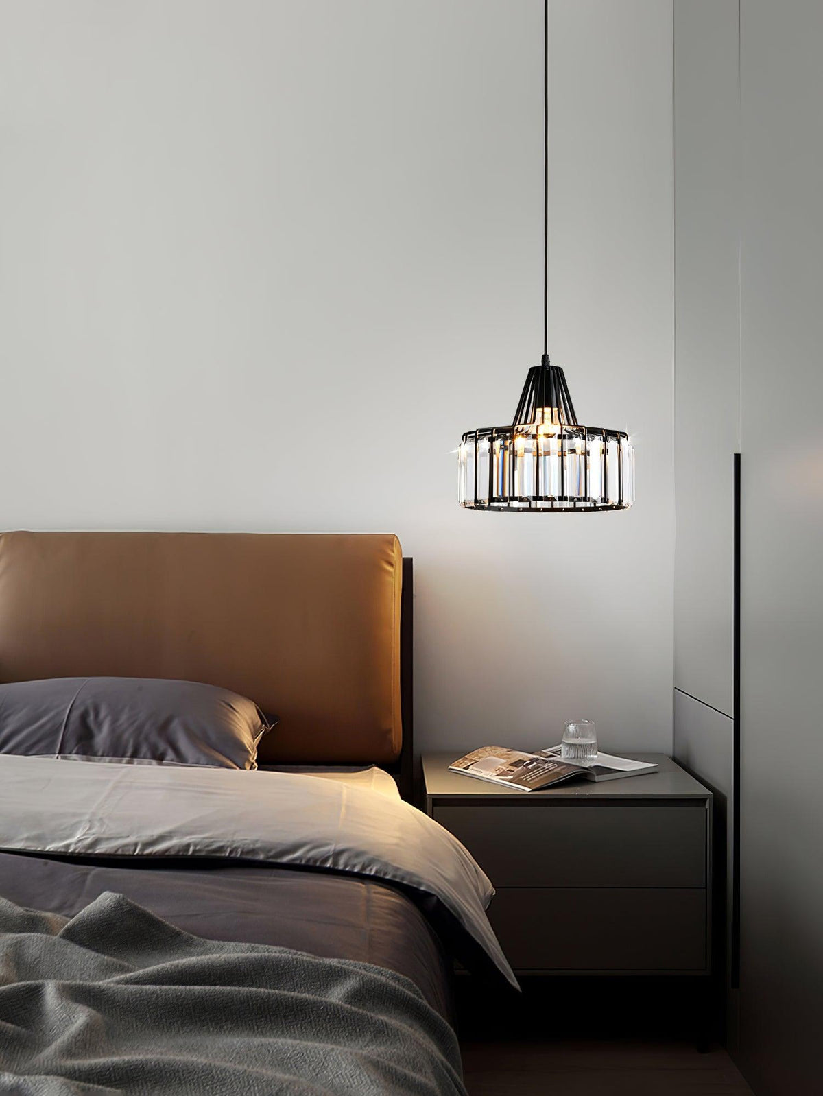 Selenaya nowoczesna lampa wisząca ze szkła kryształowego