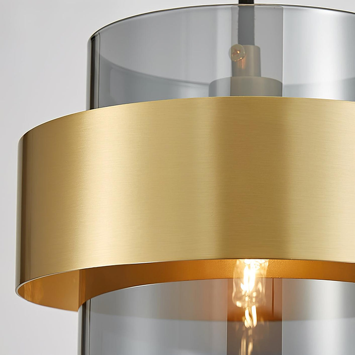 Celariella lampa wisząca mosiężny cylinder szkło nowoczesna