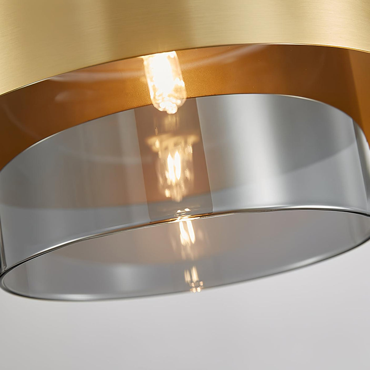 Celariella lampa wisząca mosiężny cylinder szkło nowoczesna