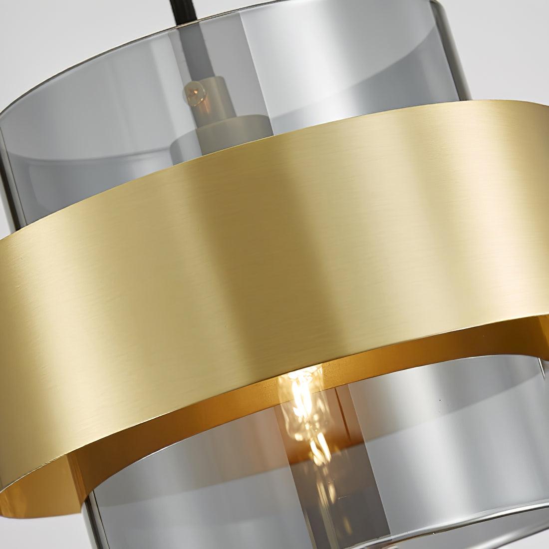 Celariella lampa wisząca mosiężny cylinder szkło nowoczesna