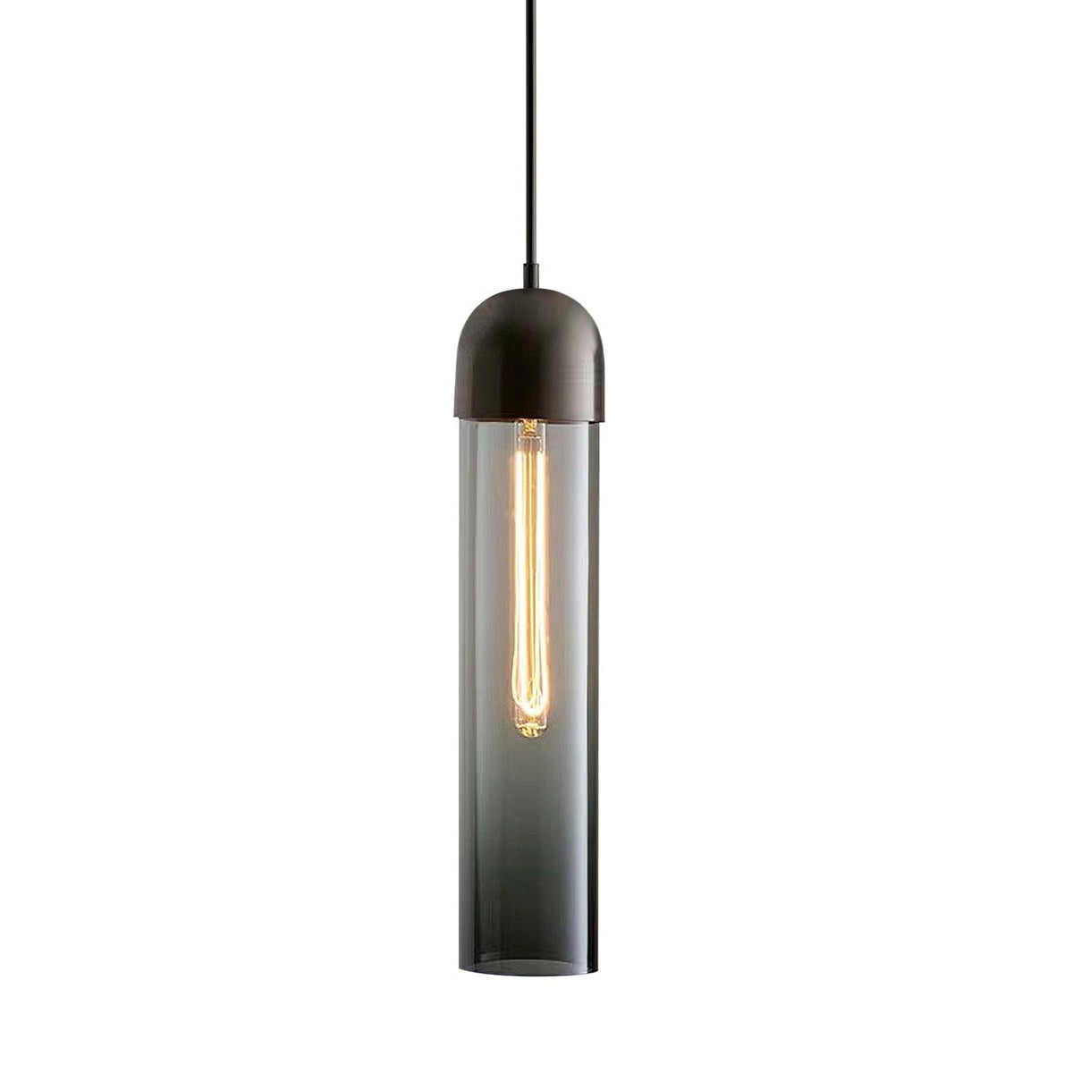 Eurcara nowoczesna minimalistyczna lampa wisząca ze szkła o kształcie cylindrycznym