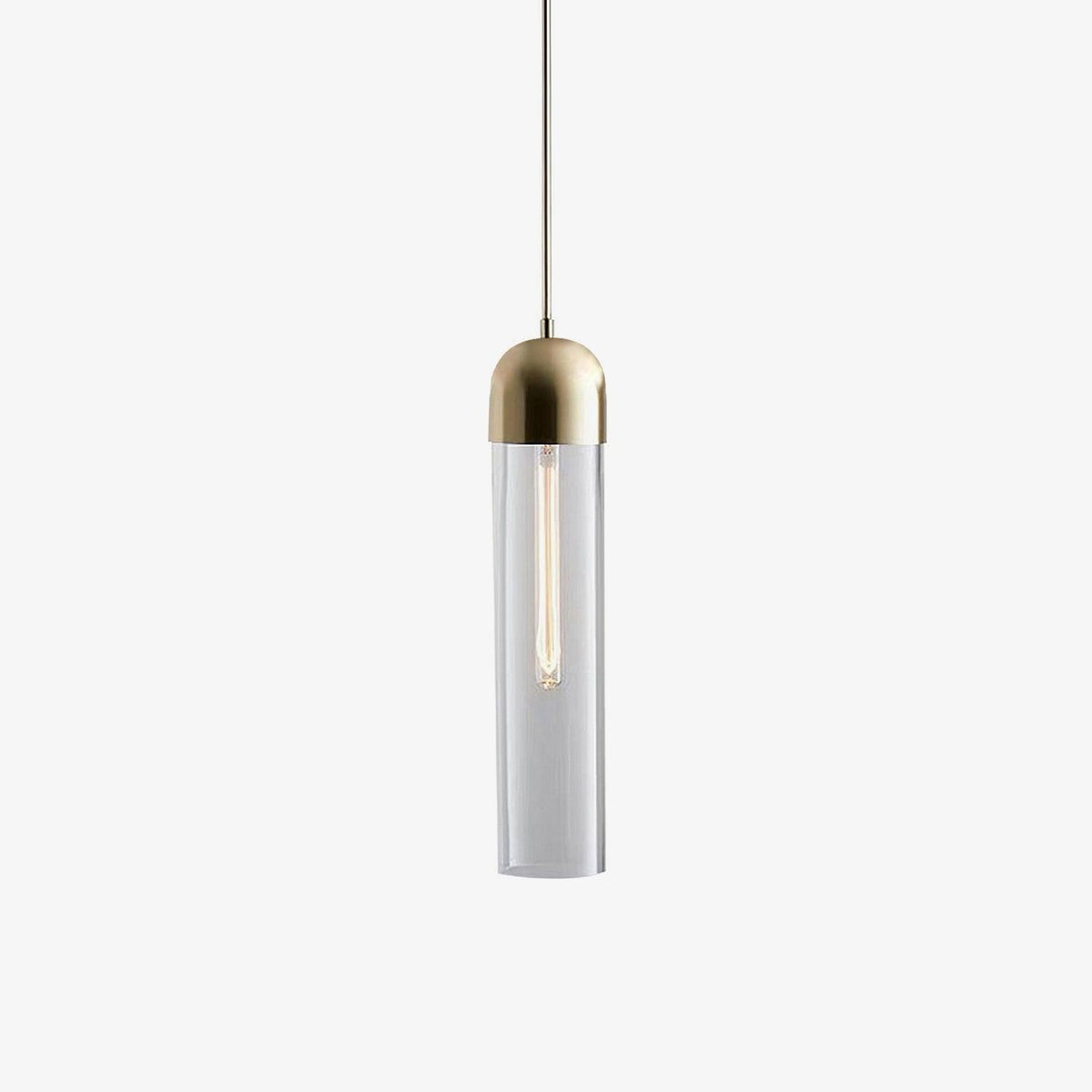 Eurcara nowoczesna minimalistyczna lampa wisząca ze szkła o kształcie cylindrycznym