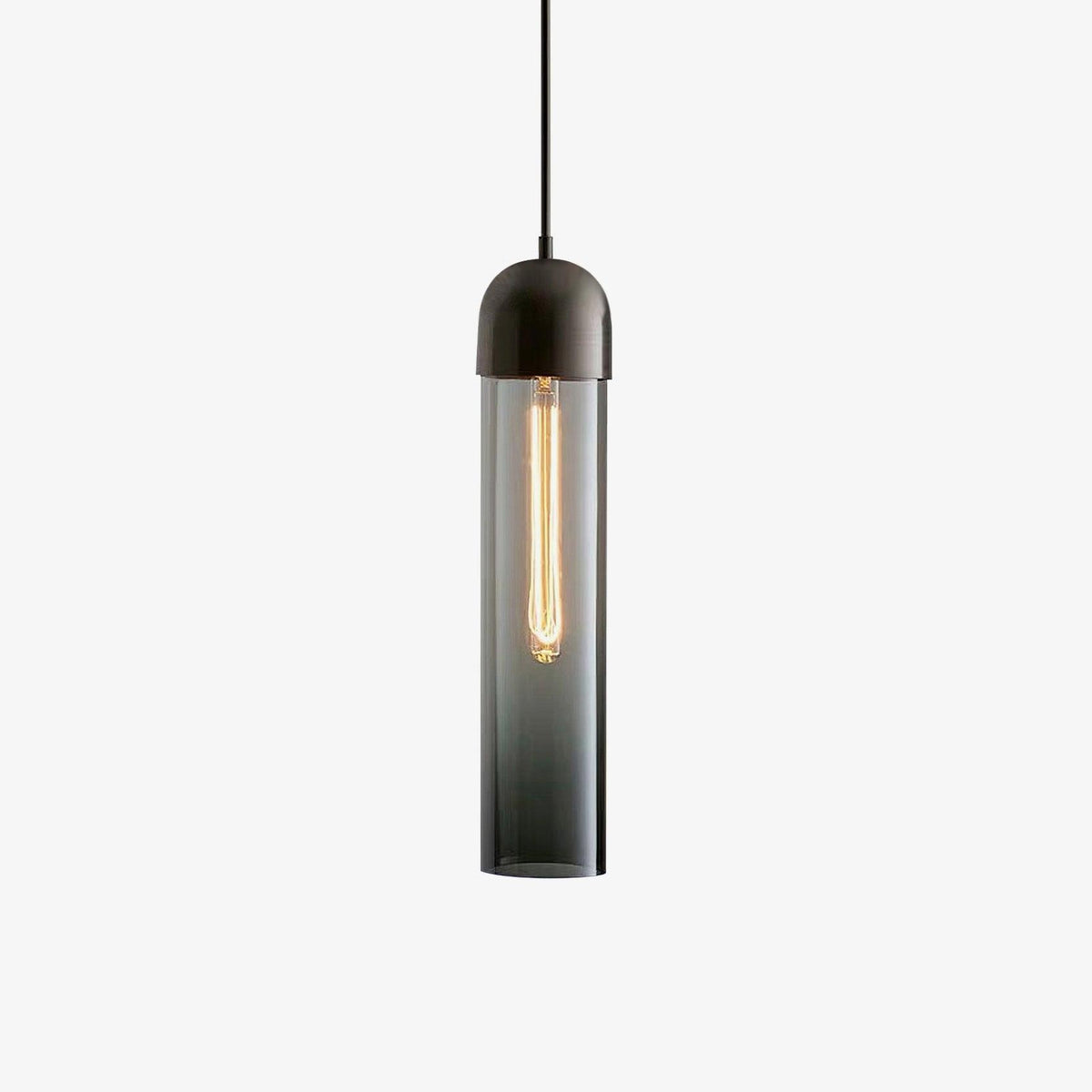 Eurcara nowoczesna minimalistyczna lampa wisząca ze szkła o kształcie cylindrycznym