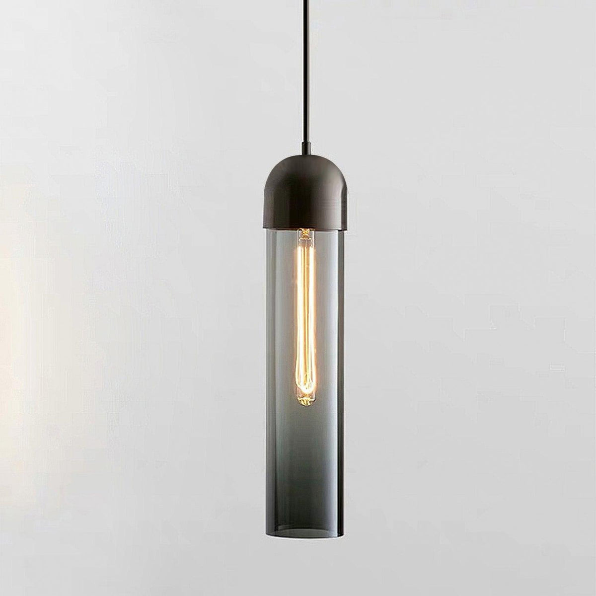 Eurcara nowoczesna minimalistyczna lampa wisząca ze szkła o kształcie cylindrycznym