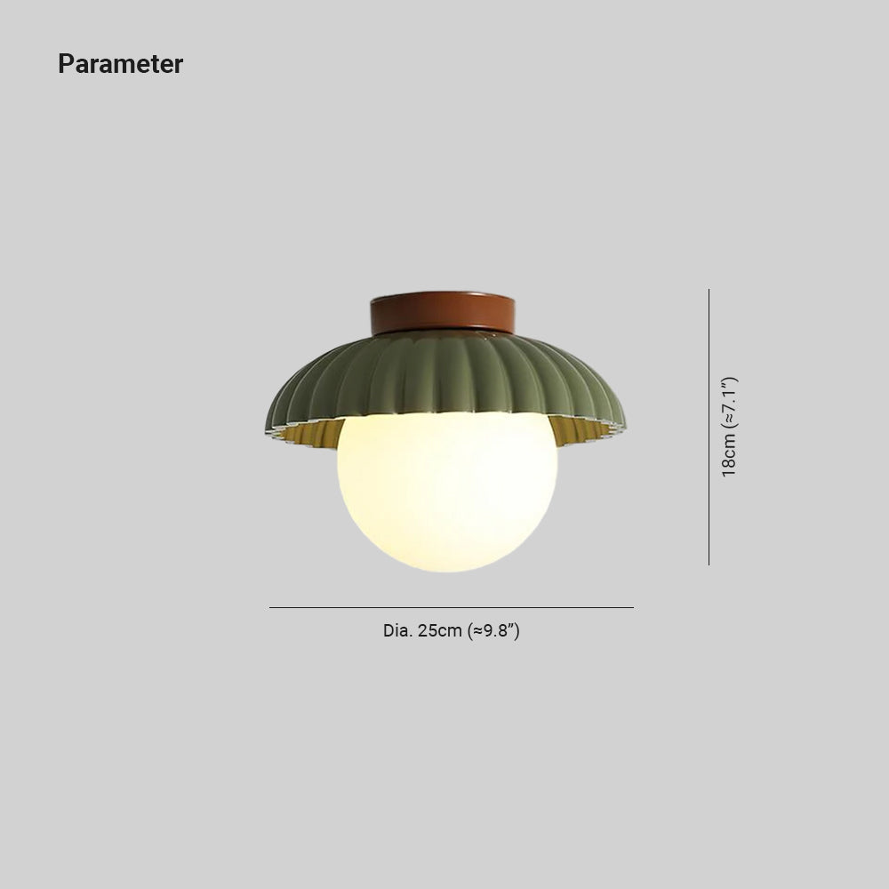 Scallop Glow lampa sufitowa montowana bezpośrednio ze szkła