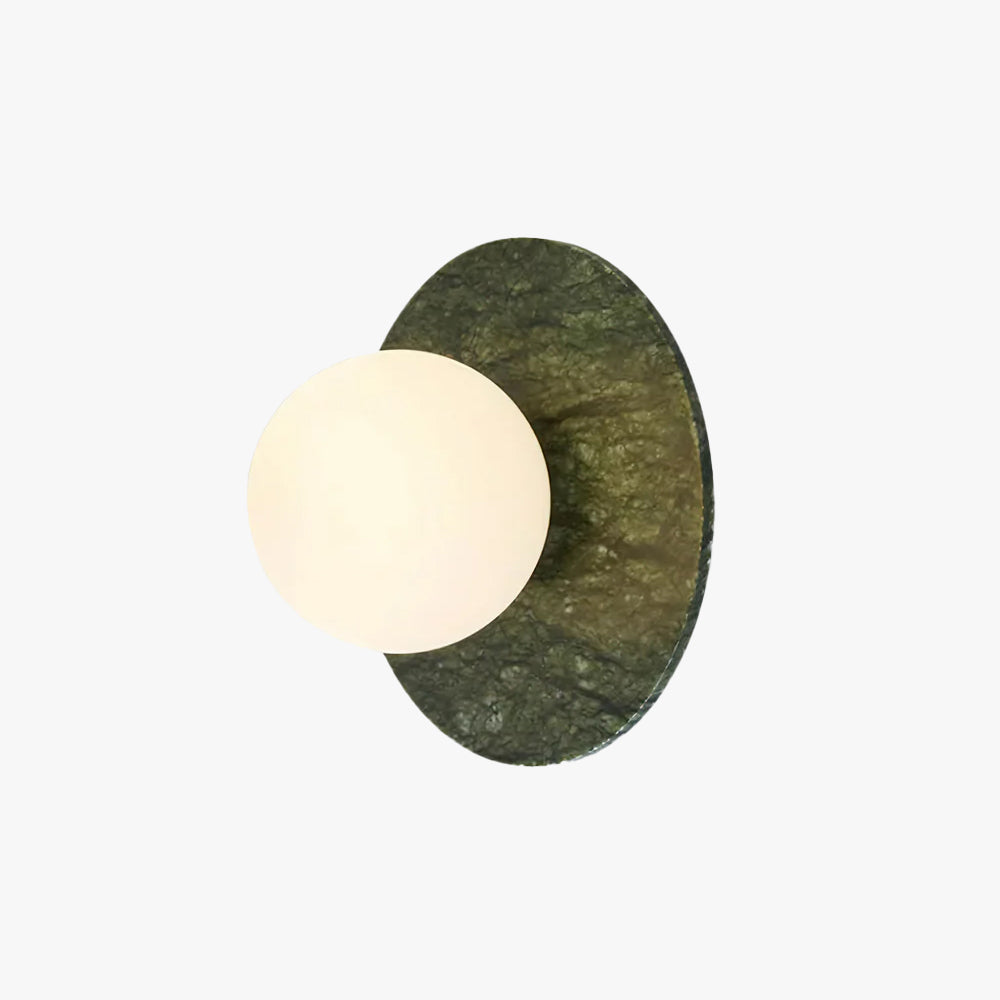 Enox minimalistyczna lampa ścienna z globem marmurowym