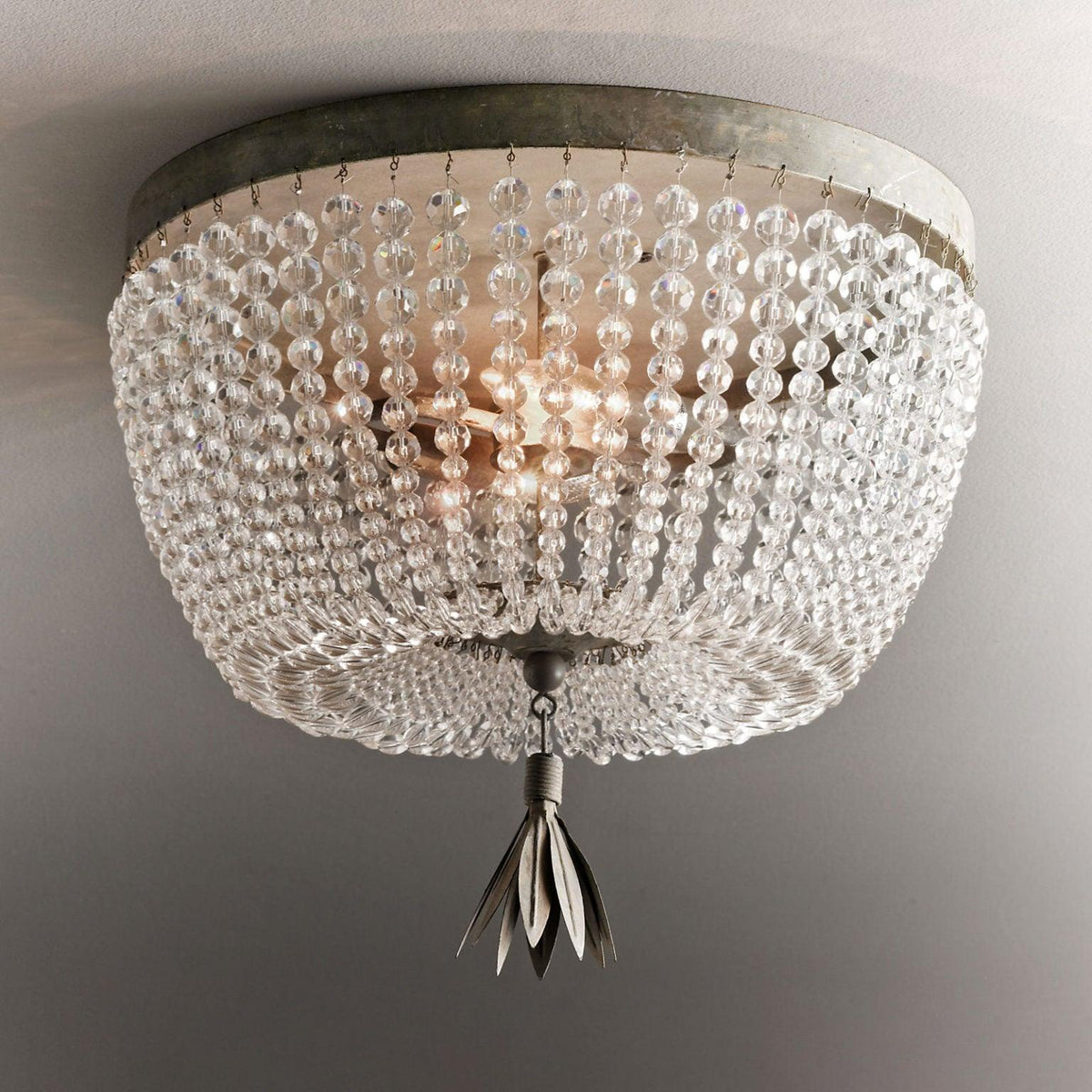 Farlan lampa sufitowa ze strunami kryształowych kulek Luxury