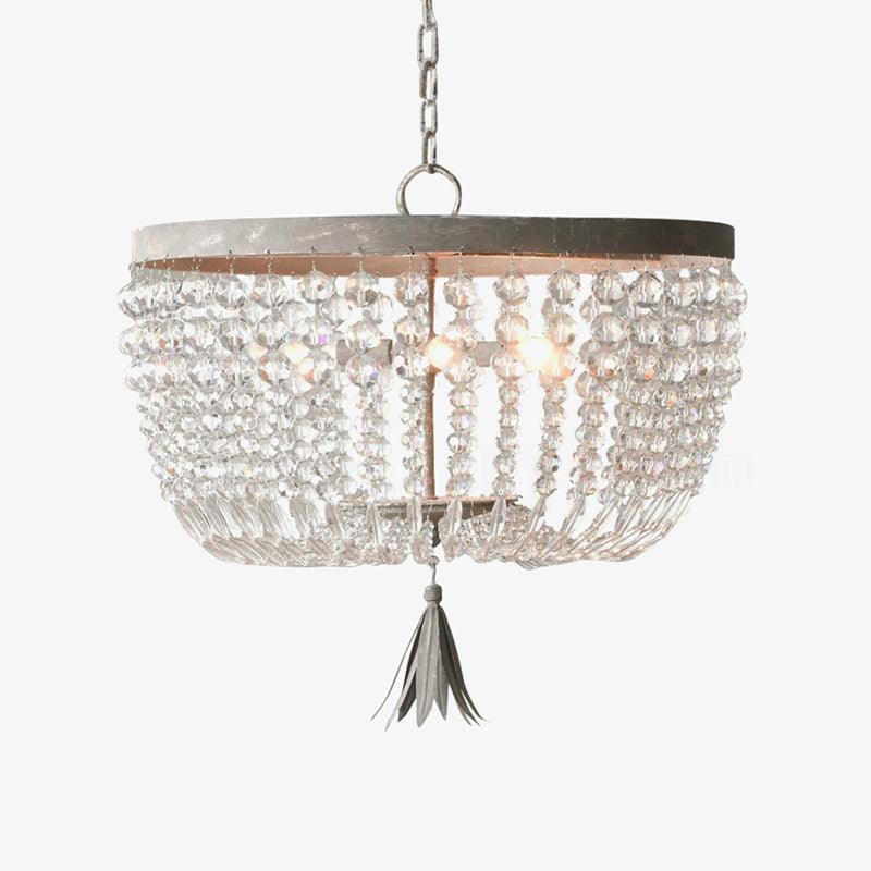 Farlan lampa sufitowa ze strunami kryształowych kulek Luxury