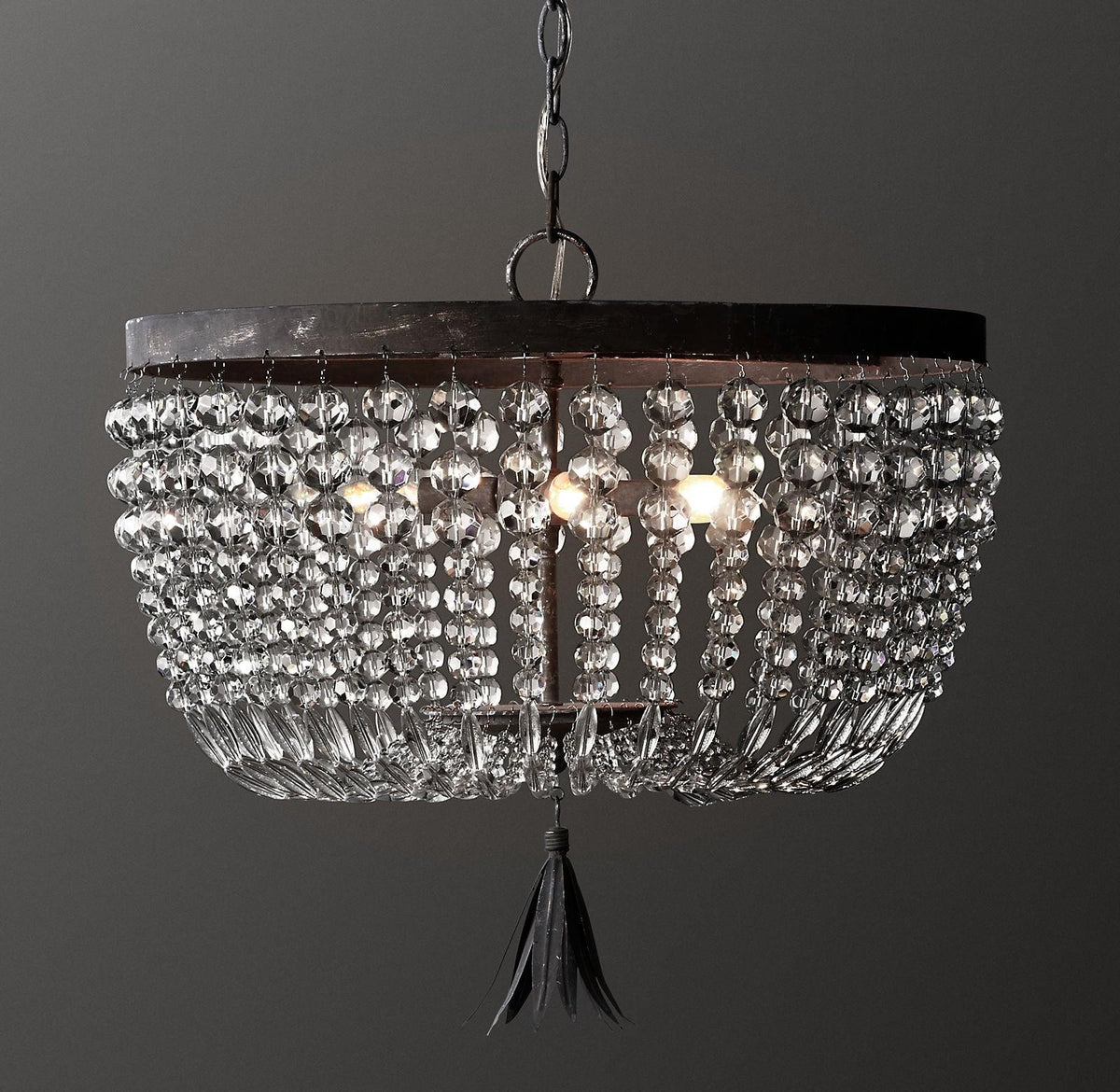 Farlan lampa sufitowa ze strunami kryształowych kulek Luxury
