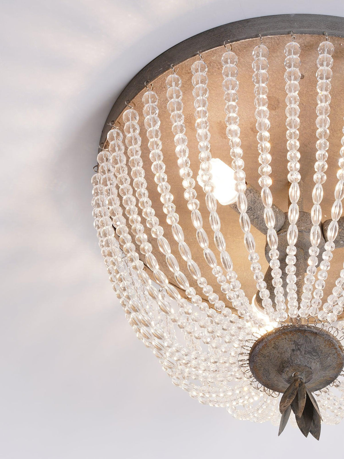 Farlan lampa sufitowa ze strunami kryształowych kulek Luxury