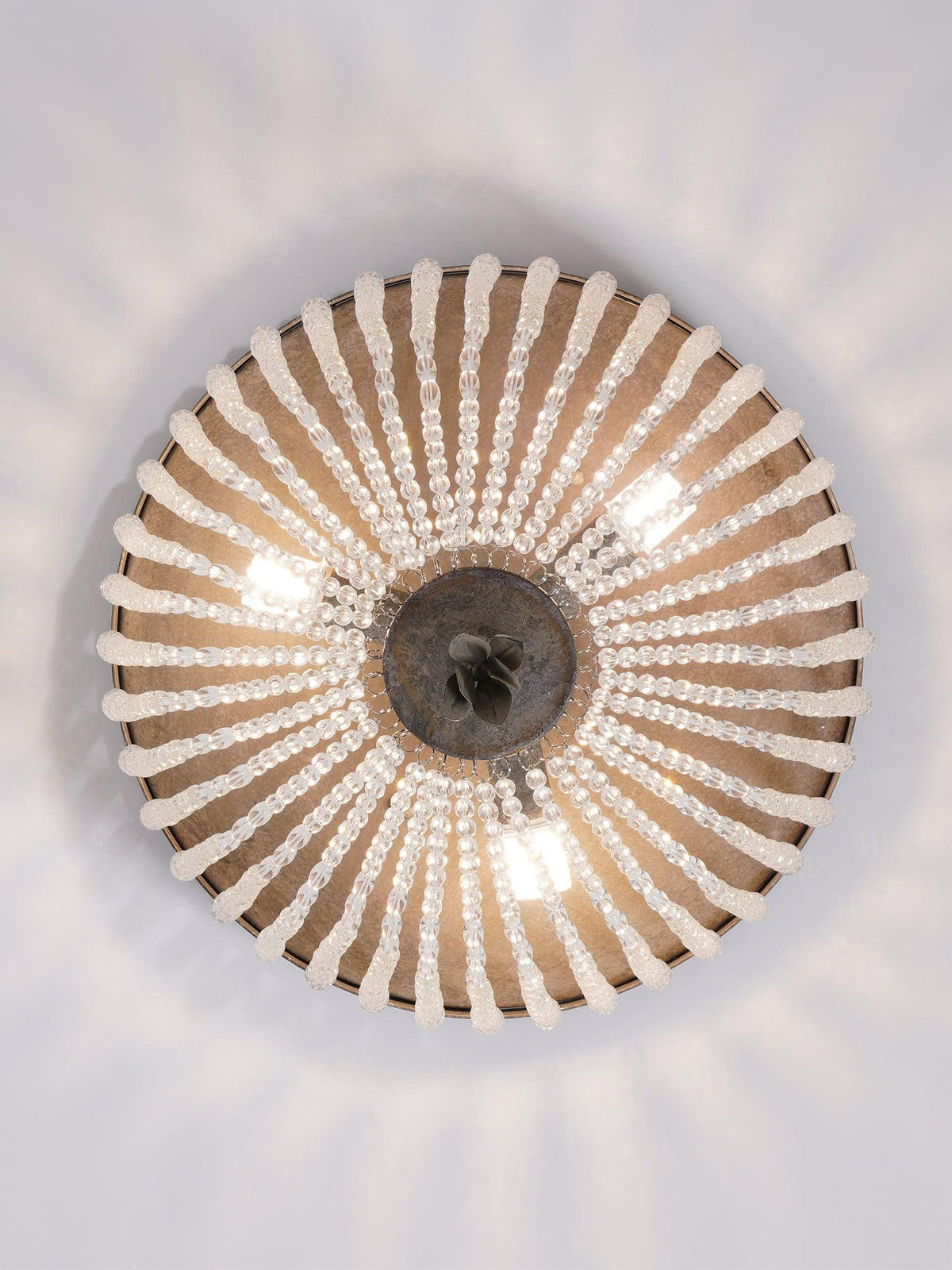 Farlan lampa sufitowa ze strunami kryształowych kulek Luxury