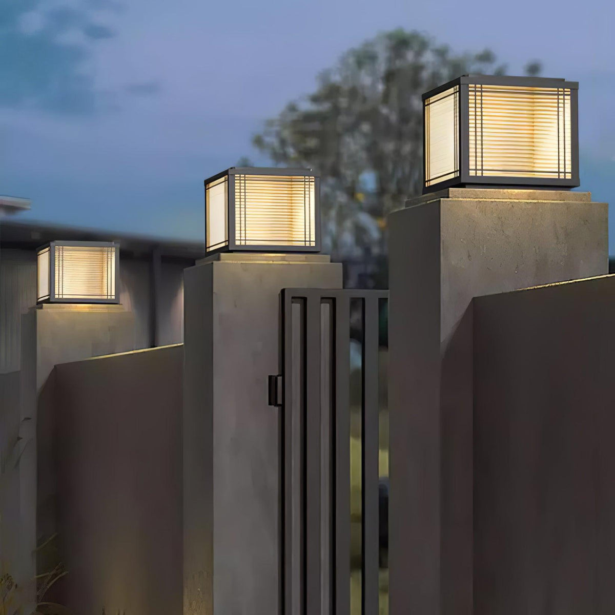 Glorin stalowa lampa stołowa w stylu japońskim