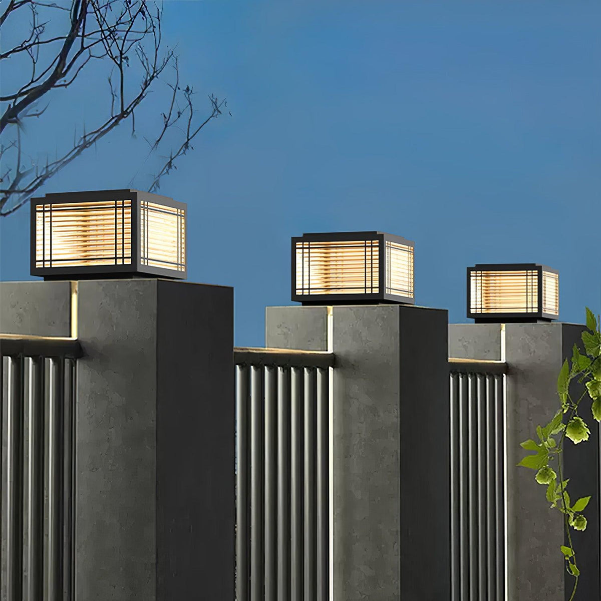 Glorin stalowa lampa stołowa w stylu japońskim