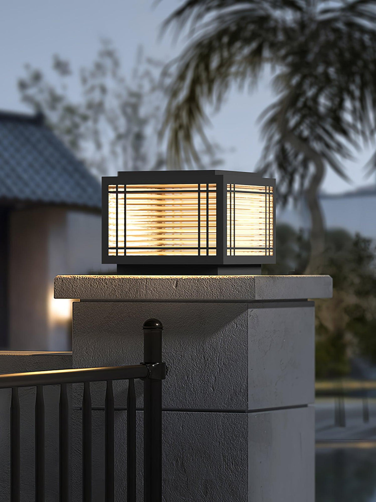 Glorin stalowa lampa stołowa w stylu japońskim
