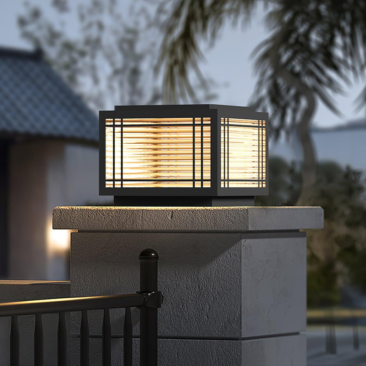 Glorin stalowa lampa stołowa w stylu japońskim