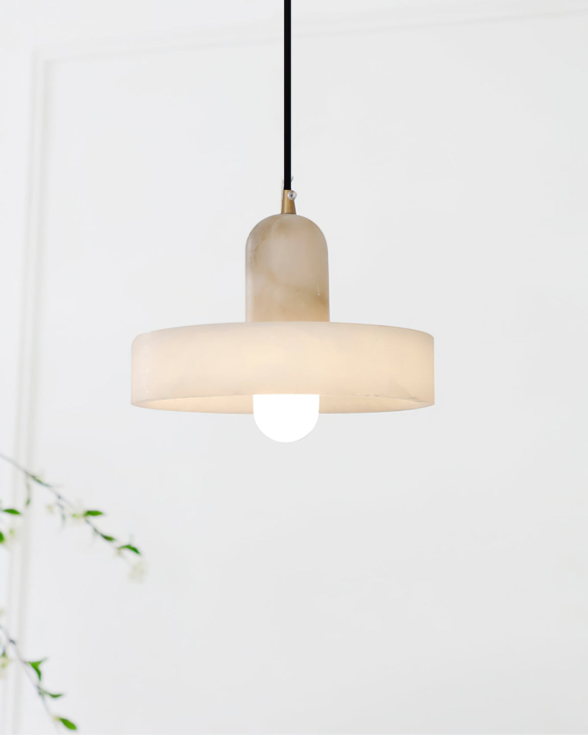 Lampa wisząca Luste Disc Orb Alabaster