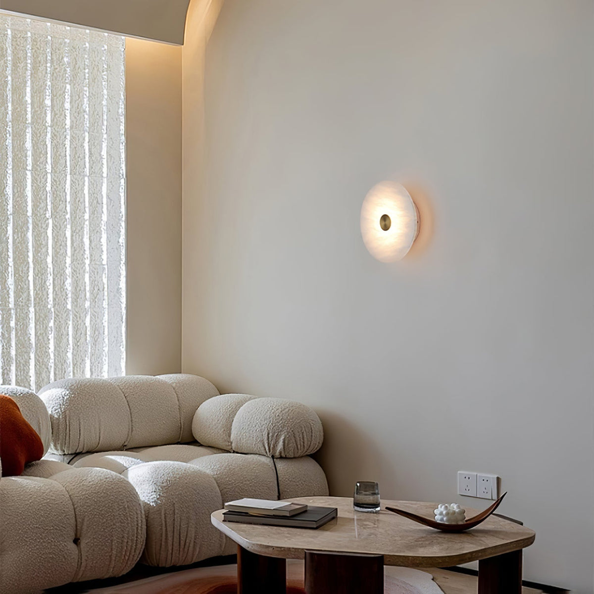 Selina minimalistyczna lampa sufitowa w alabastrze