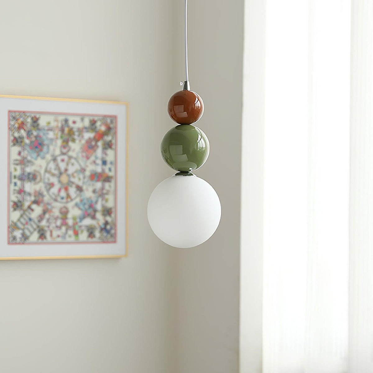Lunetta Stacked lampa wisząca z kolorowymi sferami