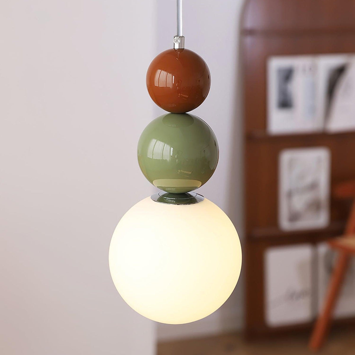 Lunetta Stacked lampa wisząca z kolorowymi sferami