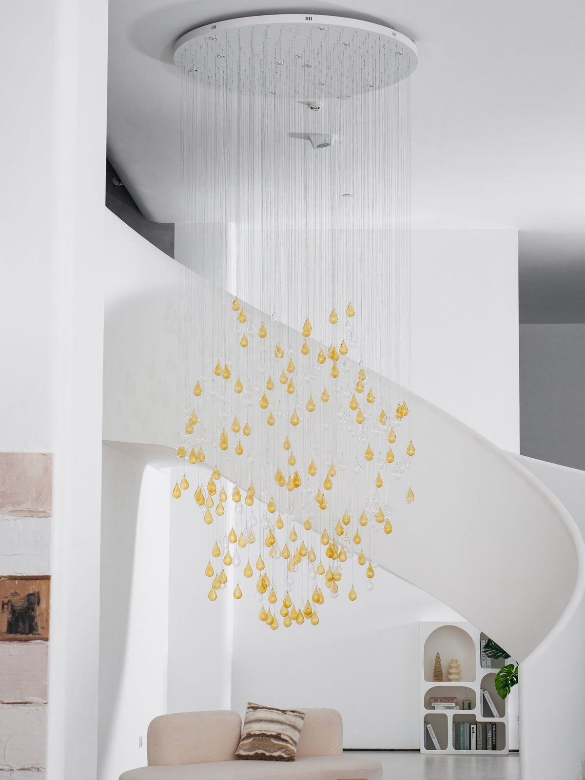 Droplets Cascading żyrandol ze szkła