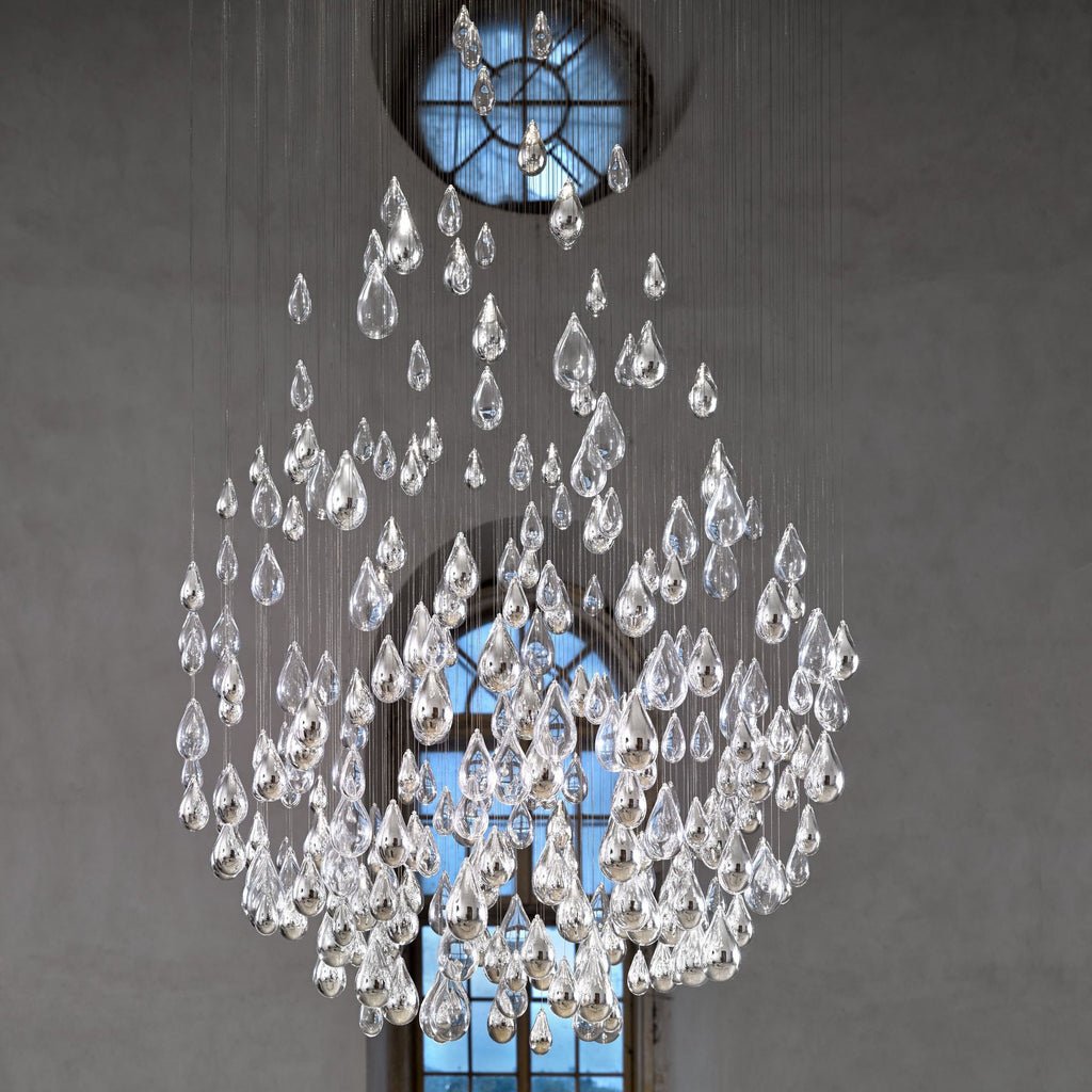 Droplets Cascading żyrandol ze szkła