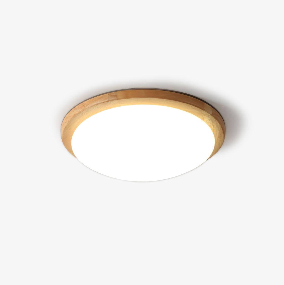 Myshae nowoczesna minimalistyczna lampa sufitowa w kształcie bębna z drewna