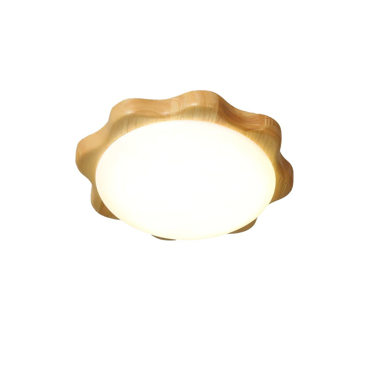 Myshae nowoczesna minimalistyczna lampa sufitowa w kształcie bębna z drewna