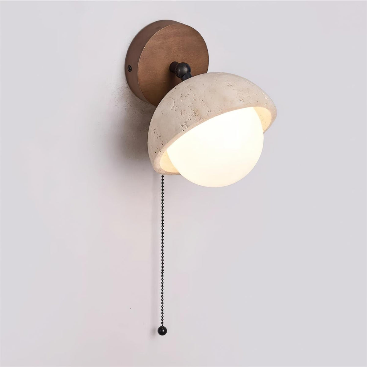 Eala kinkiet z drewna Travertine minimalistyczny nowoczesny