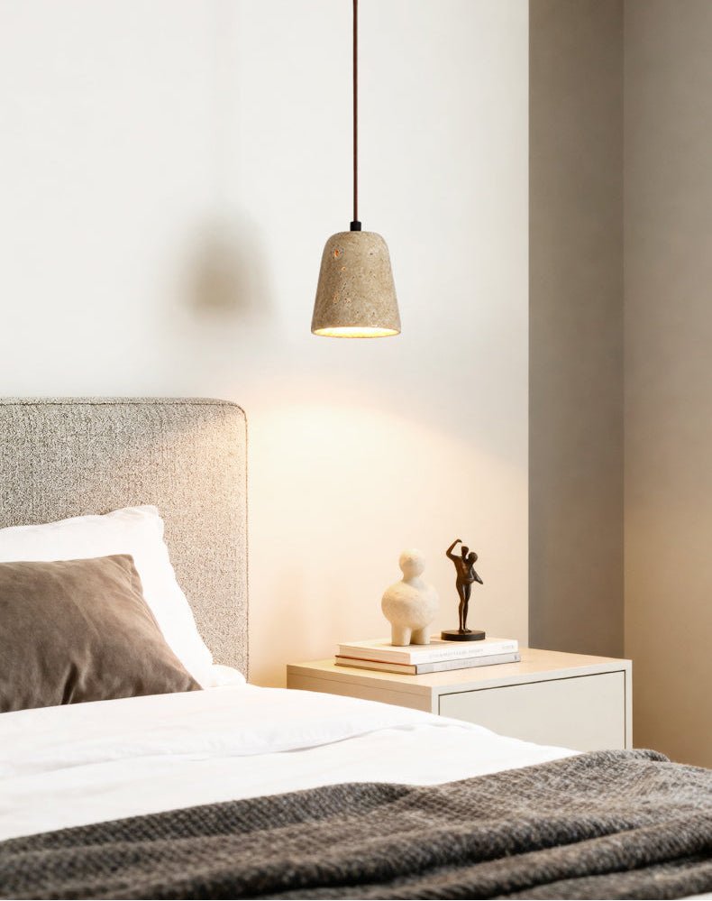 Earthy Travertine Cone lampa wisząca