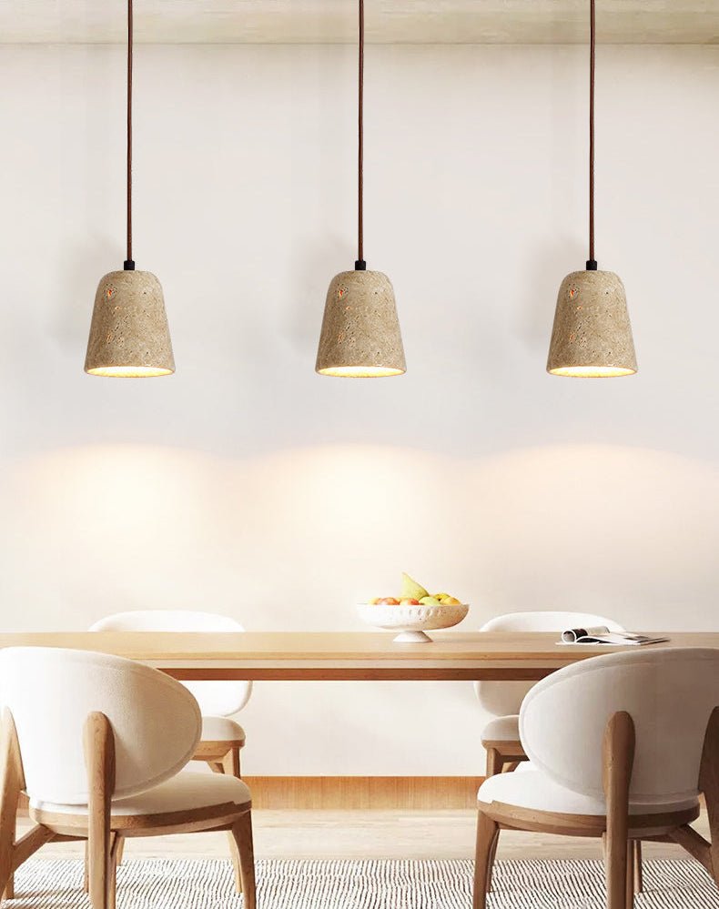 Earthy Travertine Cone lampa wisząca