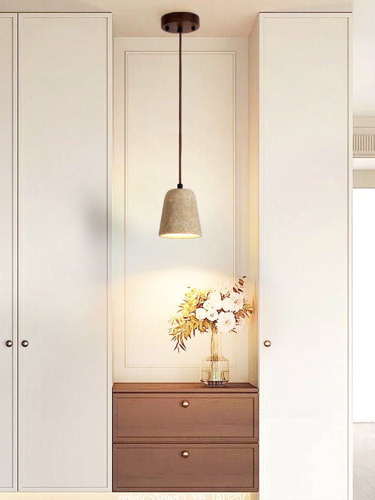 Earthy Travertine Cone lampa wisząca