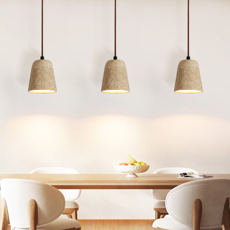Earthy Travertine Cone lampa wisząca