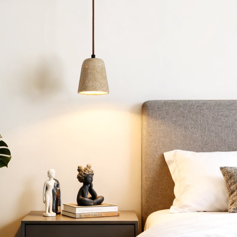 Earthy Travertine Cone lampa wisząca