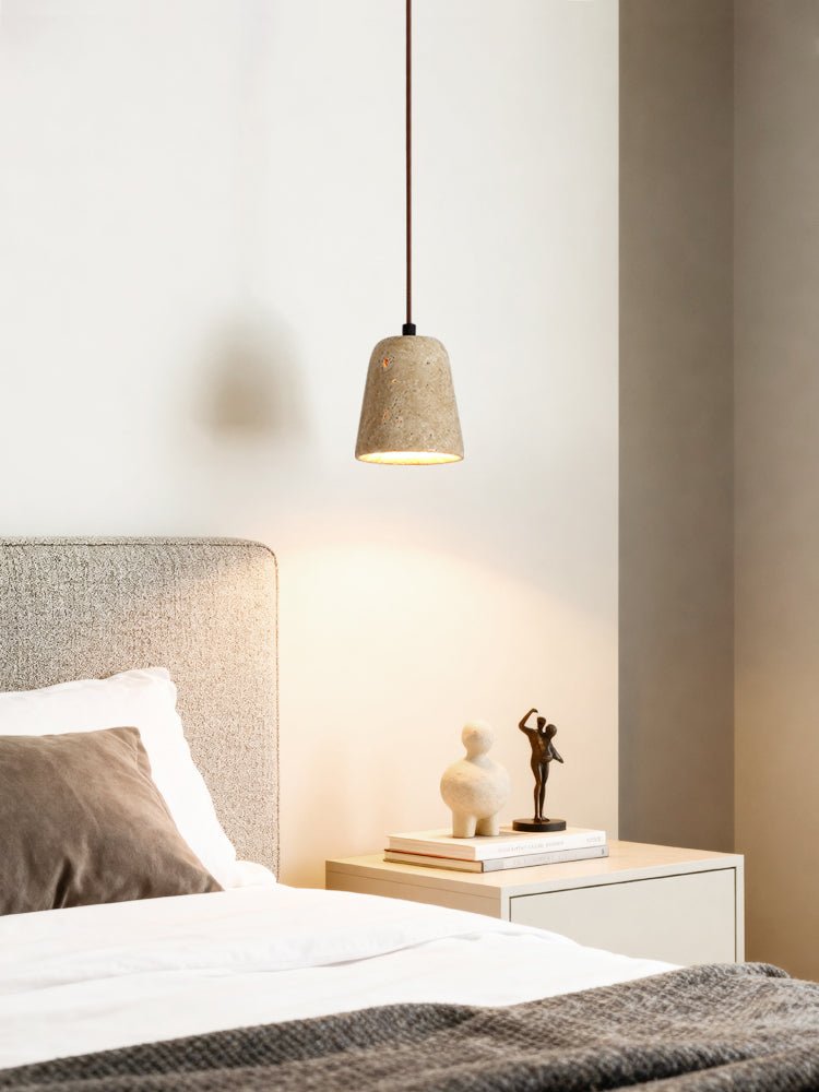 Earthy Travertine Cone lampa wisząca